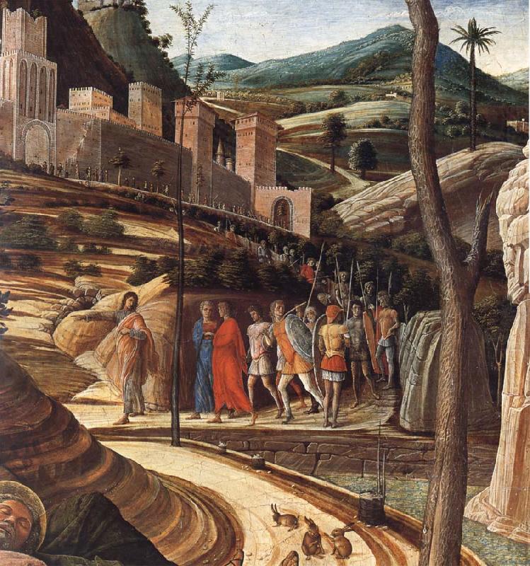 Detail of The Agony in the Garden, Andrea Mantegna